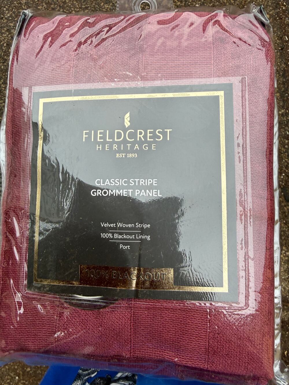 Fieldcrest Classic Stripe Blackout Curtain 50x96 – Port PGL wholesale $12 each